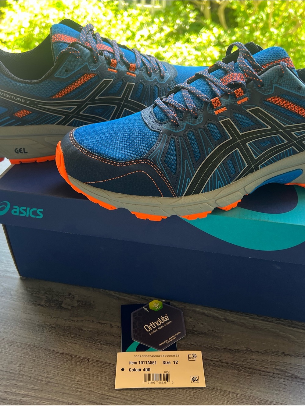 ASICS Gel-Venture 7 Trail Running Shoes Mens size 12 (4E) Extra Wide Blue